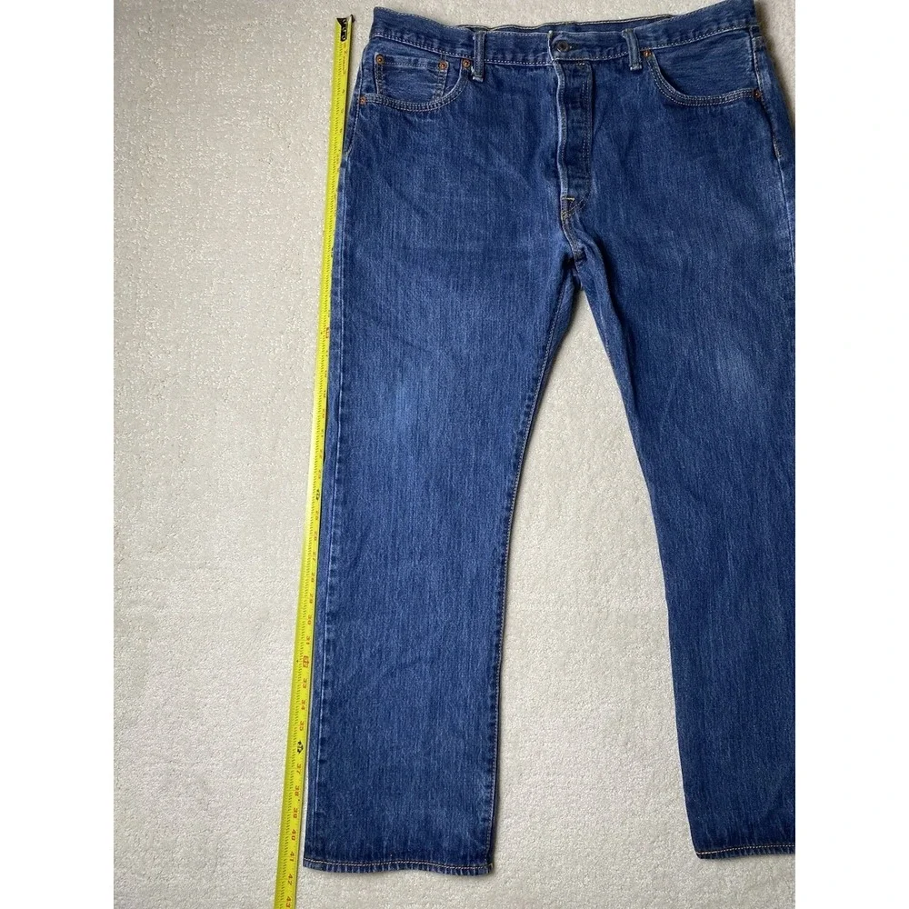 Levi's 501 Original Fit Button Fly Jeans Men's 40x32 Measured 38x29 Dark Wash